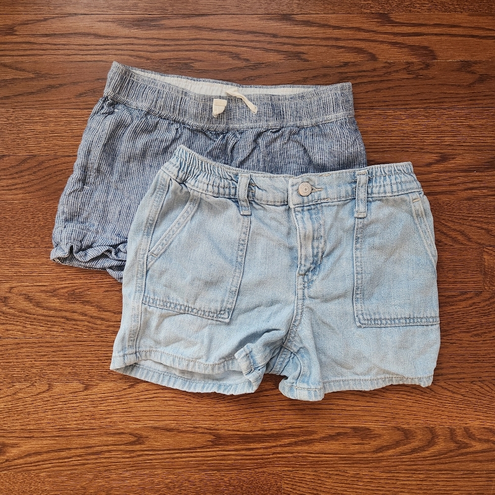 Summer shorts! 2 pair Crew Cuts and Old Navy Girls Size 10